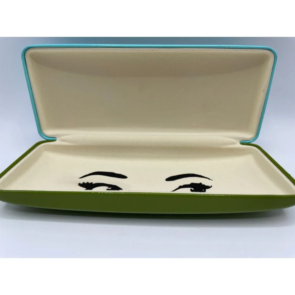 KATE SPADE New York Eyeglass Case  Hard Clam Shell GREEN/BLUE